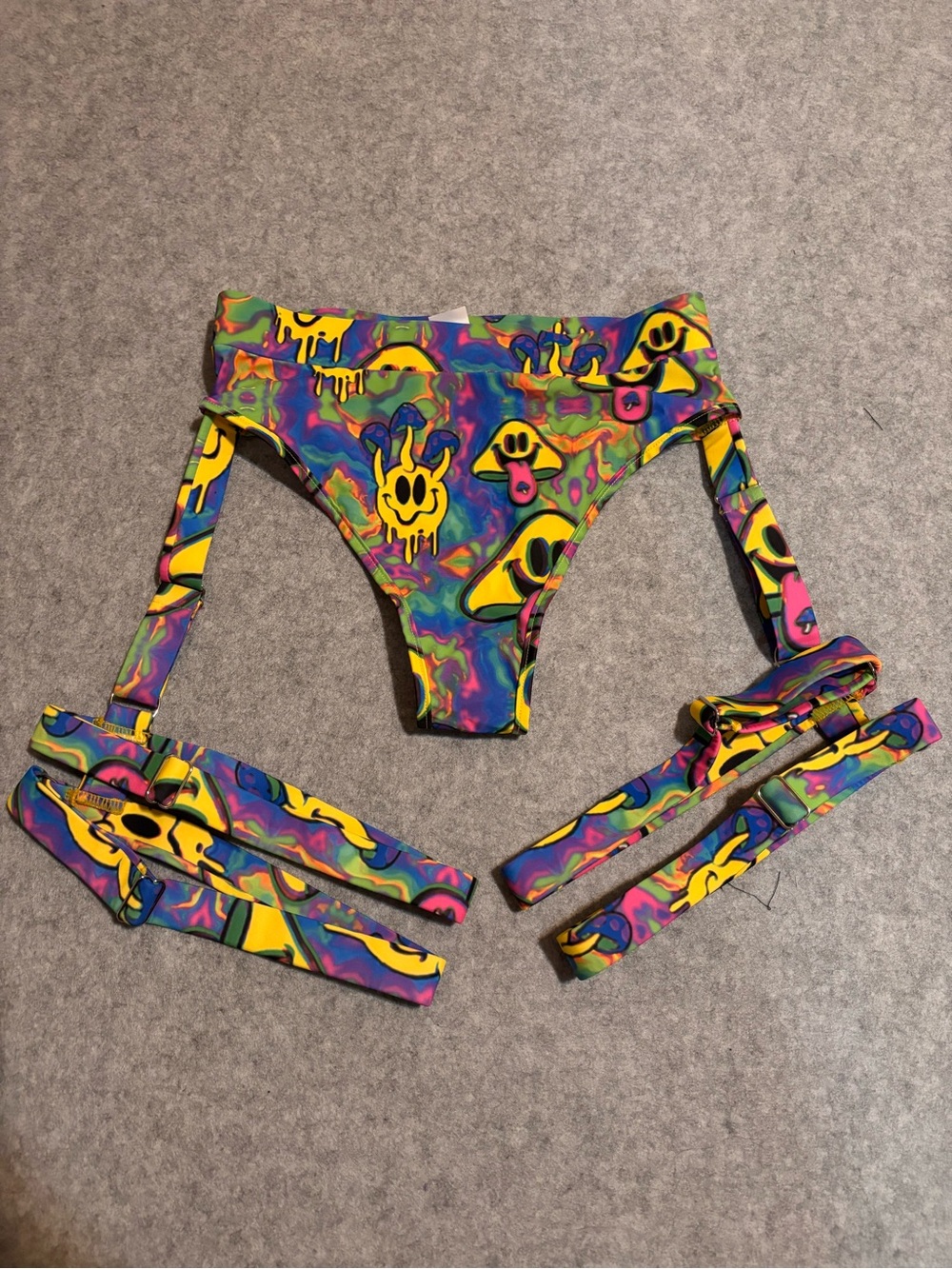 iHeartRaves Welcome to Trippyland Harness Booty Shorts